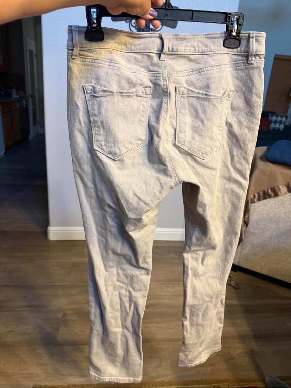 LOFT Light Gray Skinny jeans, size 8.